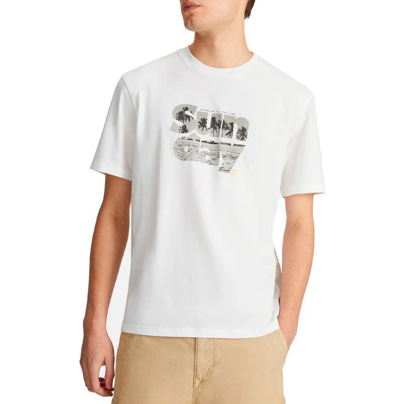 Gas T-Shirt Dharis Print bianca