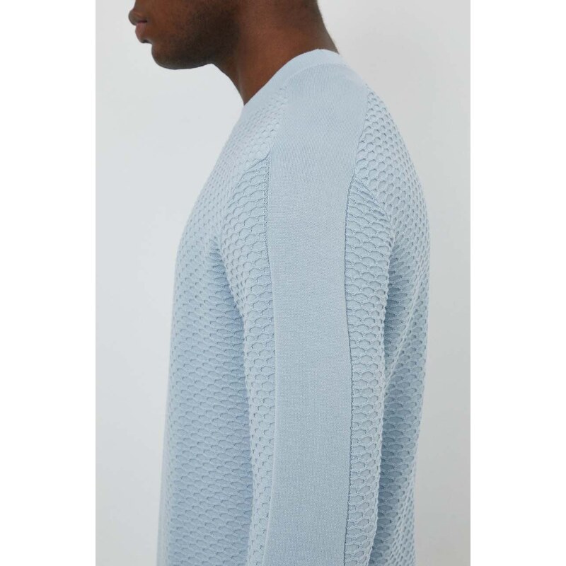 Armani Exchange maglione in cotone colore blu