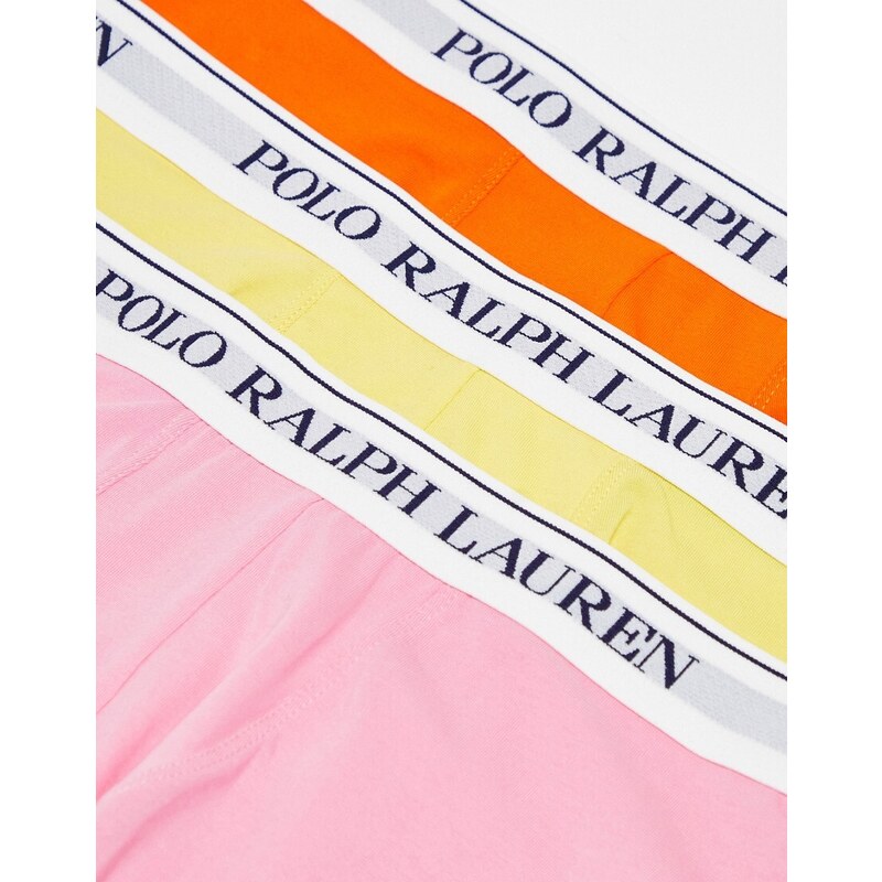 Polo Ralph Lauren - Confezione da 3 boxer aderenti rosa, gialli, arancioni-Giallo