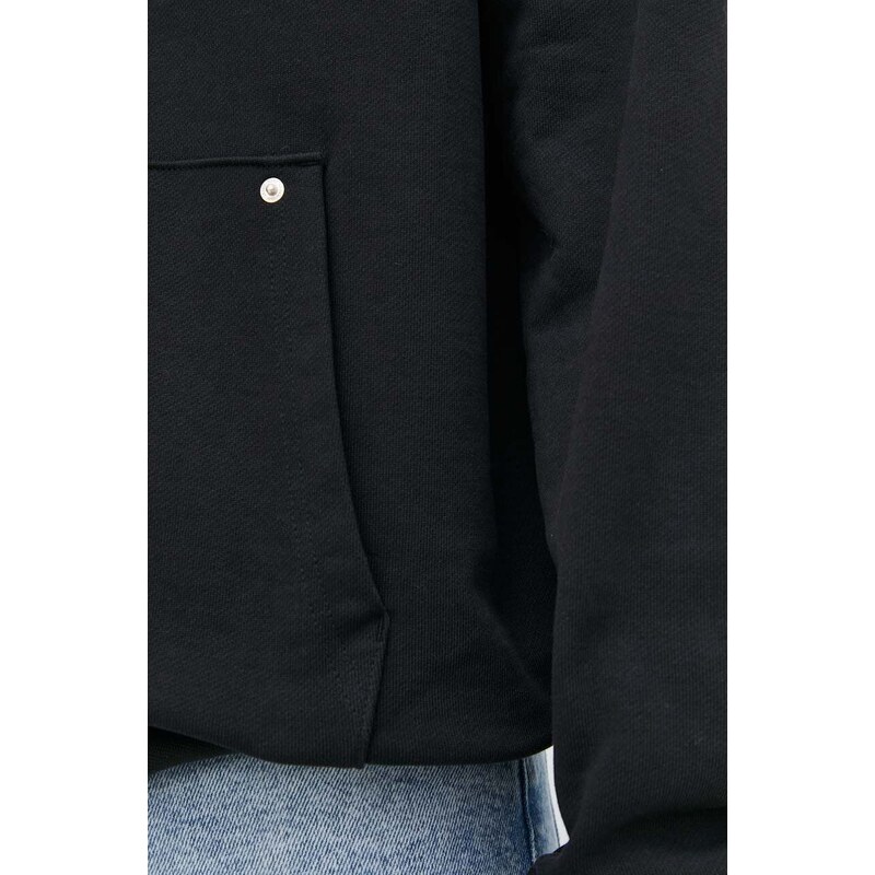Karl Lagerfeld Jeans felpa in cotone uomo colore nero con cappuccio