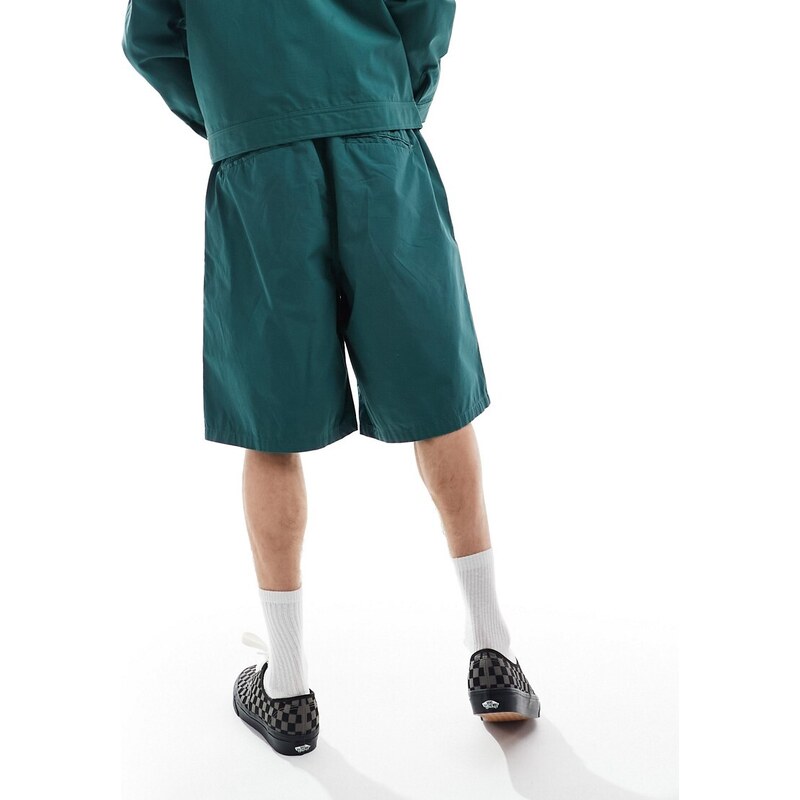 Vans - Pantaloncini ampi verde scuro con cintura