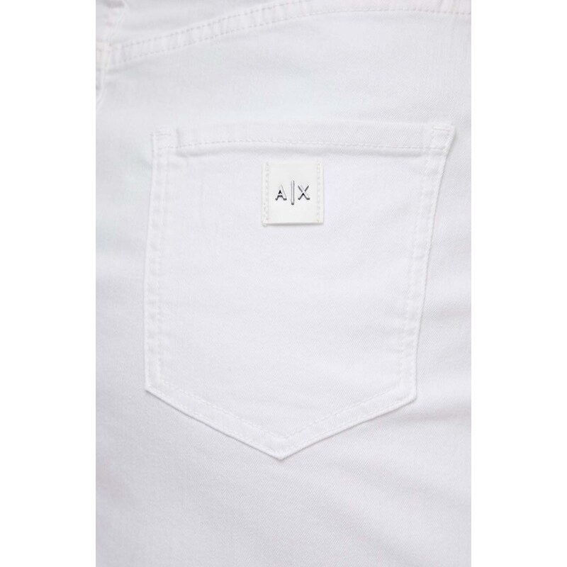 Armani Exchange gonna di jeans colore bianco