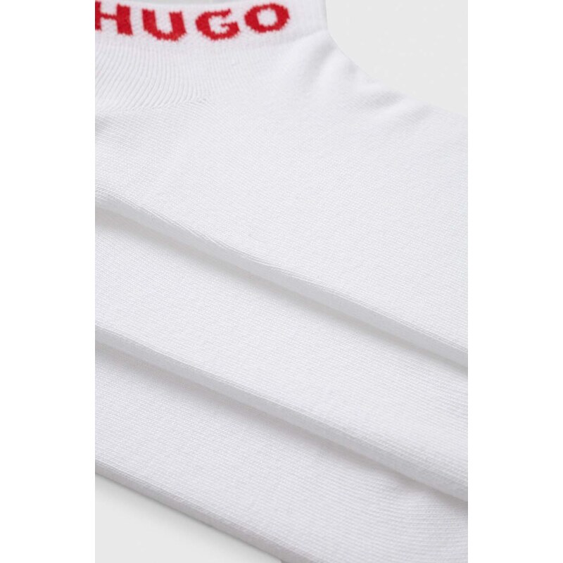 HUGO calzini pacco da 3 uomo colore bianco