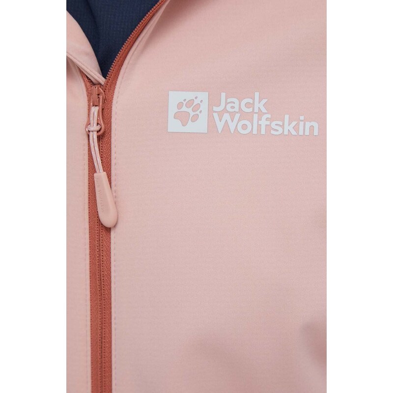 Jack Wolfskin giacca da esterno Feldberg Hoody colore rosa 1306863