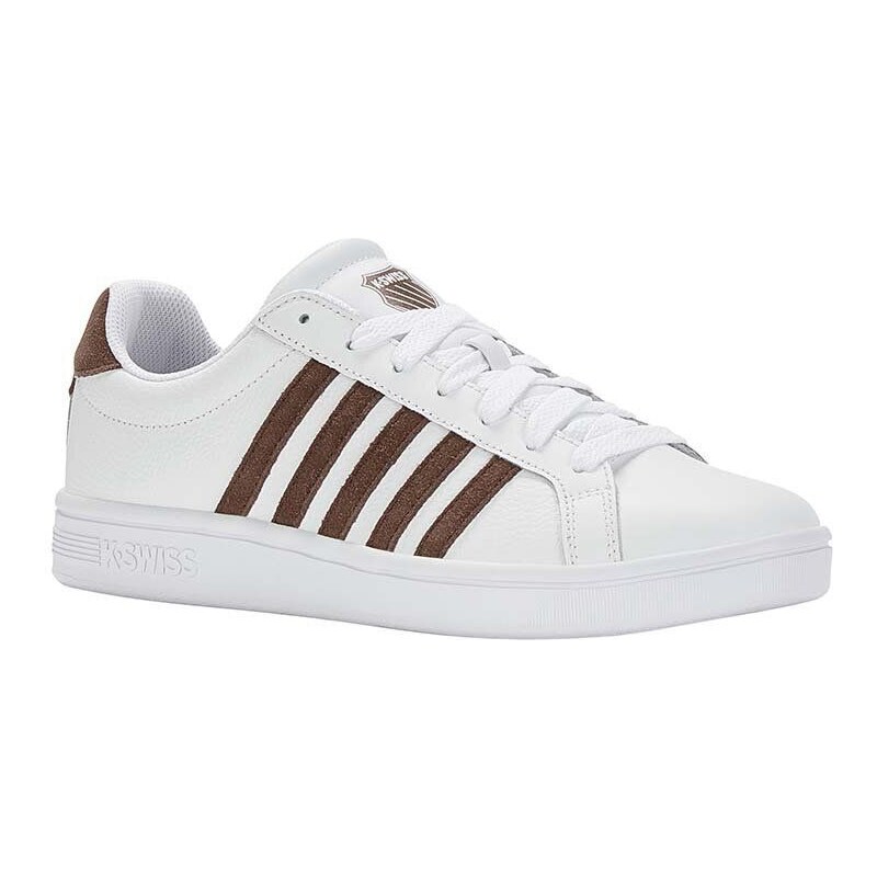 K-Swiss sneakers in pelle COURT TIEBREAK colore bianco 07011.936.M