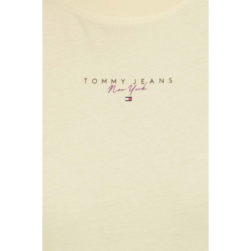 Tommy Jeans t-shirt in cotone donna colore giallo