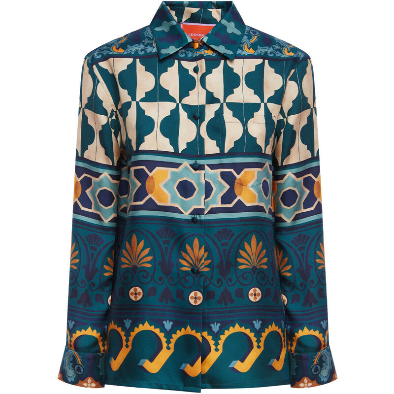 La DoubleJ Shirts & Tops gend - Boy Shirt Casareale Emerald L 100% Silk