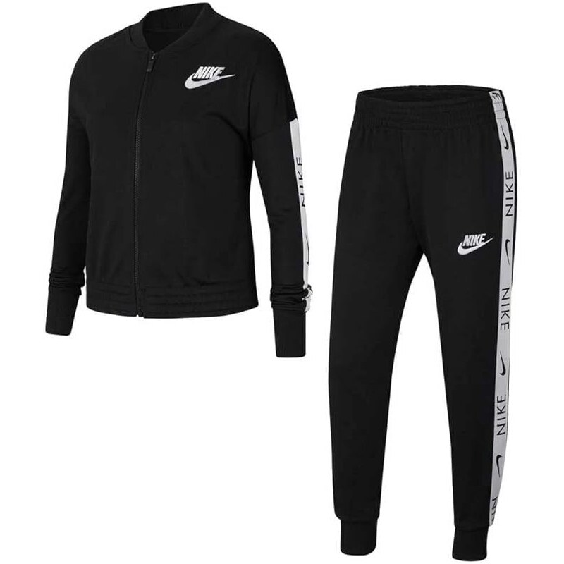 Nike Tuta full zip tricot black kids