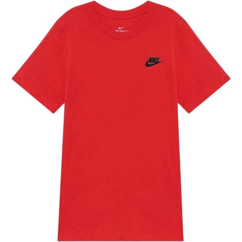Nike Sportswear T-shirt in cotone mini logo red kids