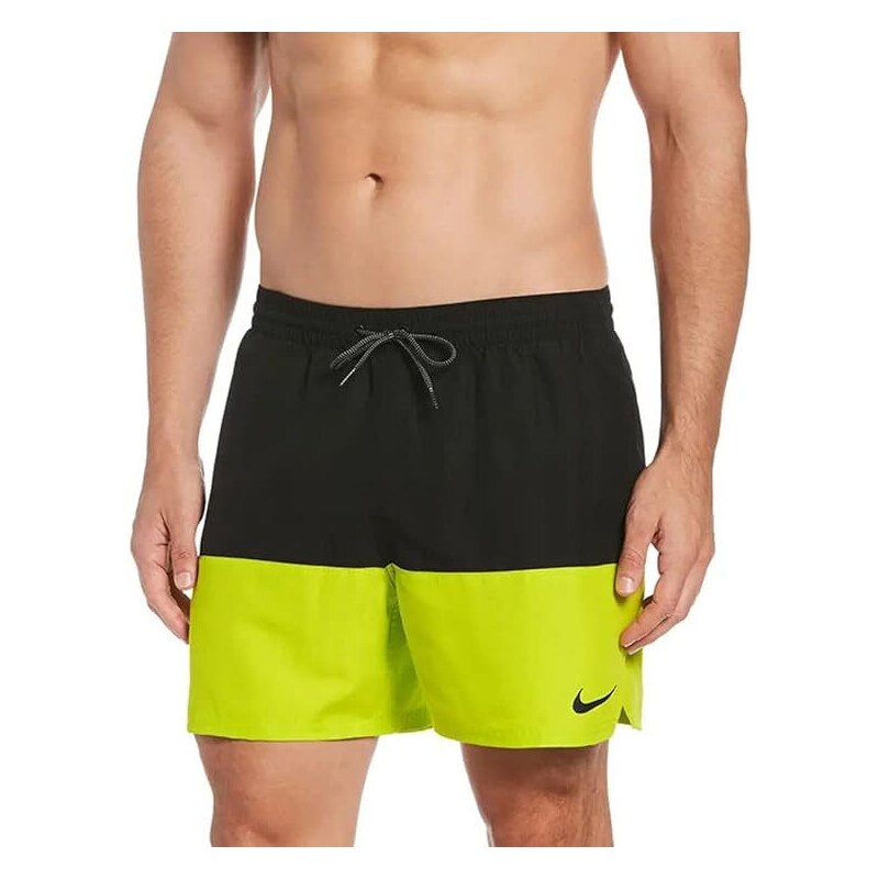 Nike Volley Short costume da bagnor color block nero e giallo uomo