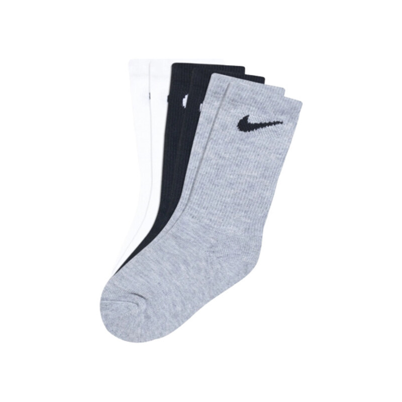 no Nike sett di 3 paia di calzettoni Black Grey White kids