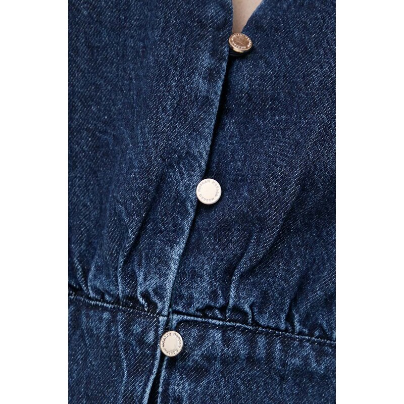Morgan camicia di jeans donna colore blu navy