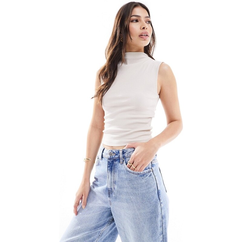 Gilet In Cashmere Donna Autunno E Inverno Senza Maniche Dolcevita Plus Size Bottoming Shirt 100% Lana Maglia Gilet, Caramello, L - Foto 12