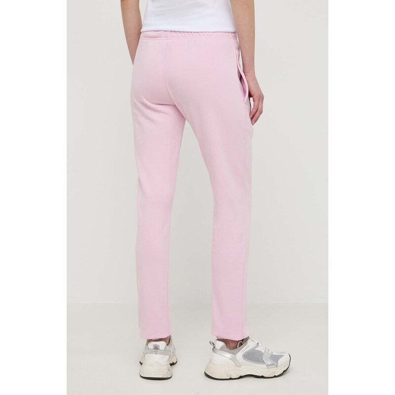 PLEIN SPORT pantaloni da jogging in cotone colore rosa