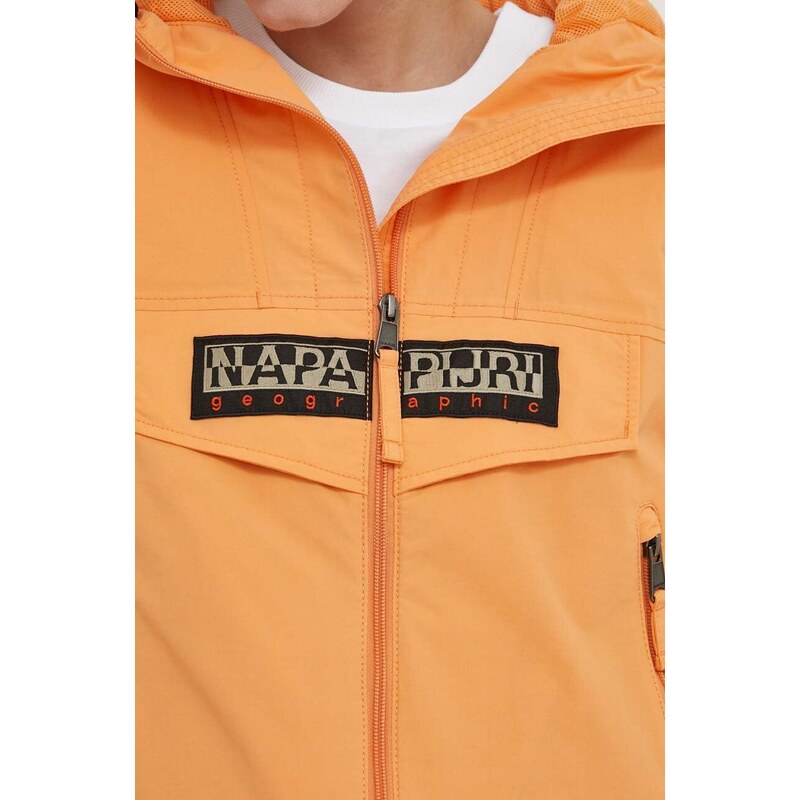 Napapijri giacca Rainforest donna colore arancione NP0A4HTRA641