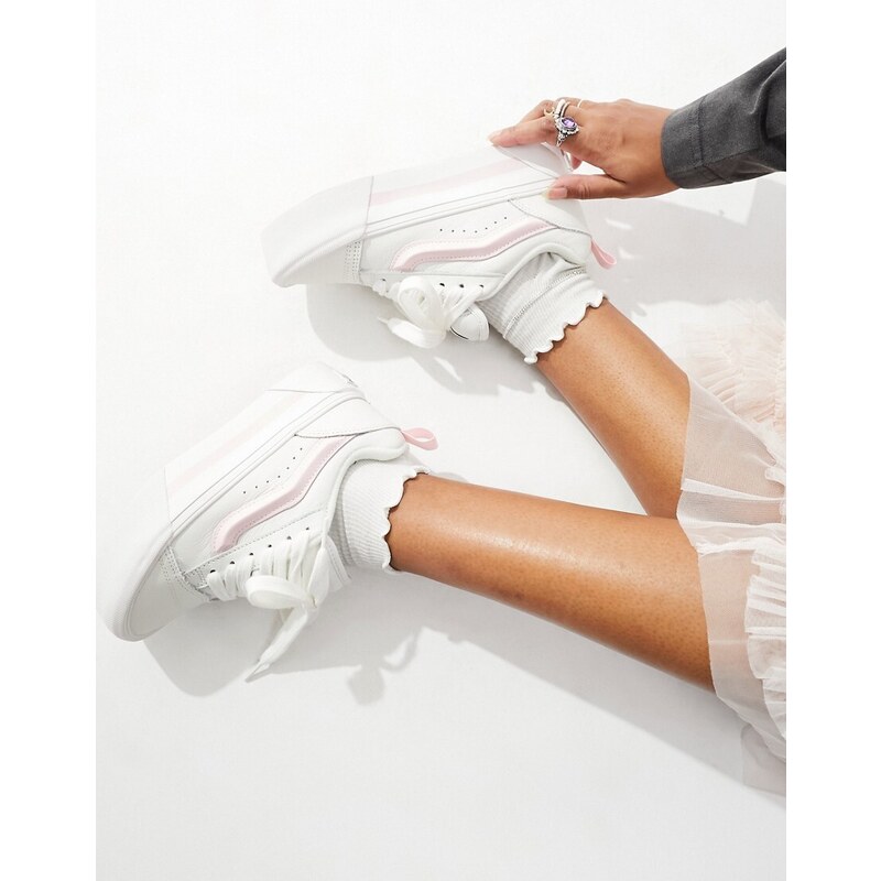 Vans - Knu Stack - Sneakers bianco e rosa-Multicolore