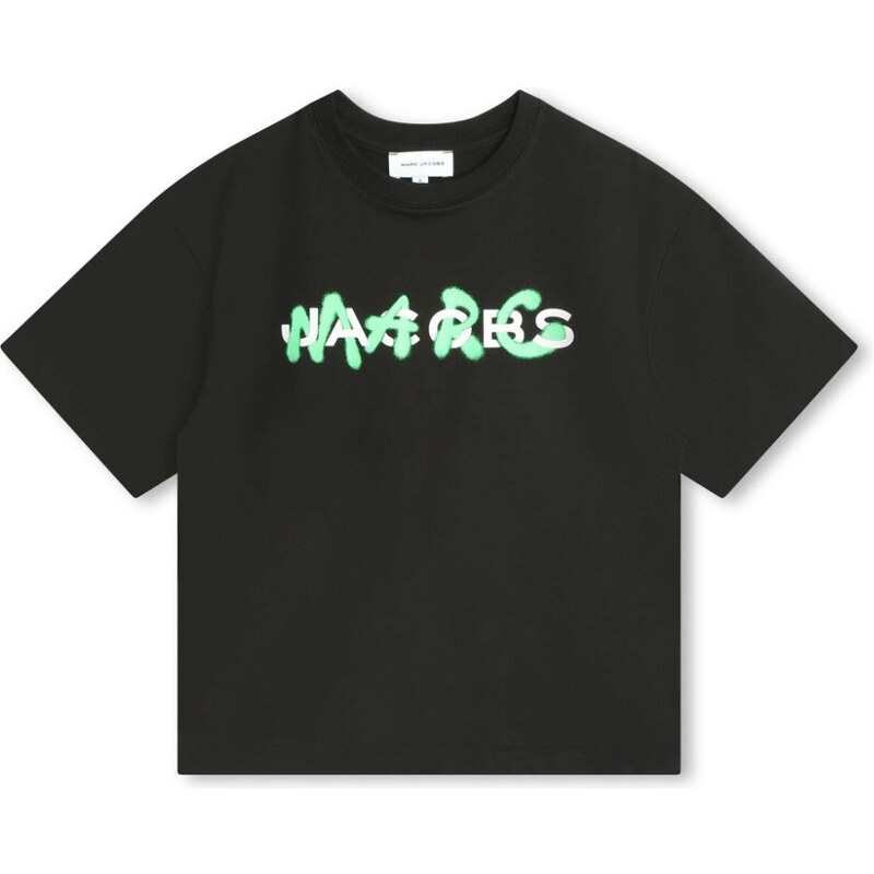 MARC JACOBS KIDS T-shirt nera logo spray