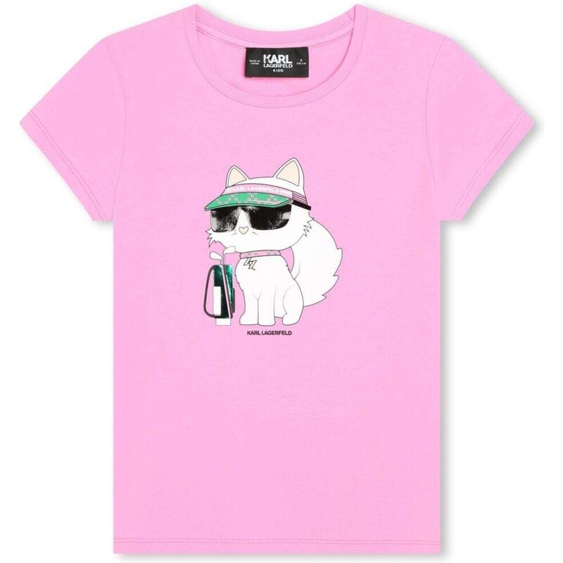 KARL LAGERFELD KIDS T-shirt rosa k/Choupette