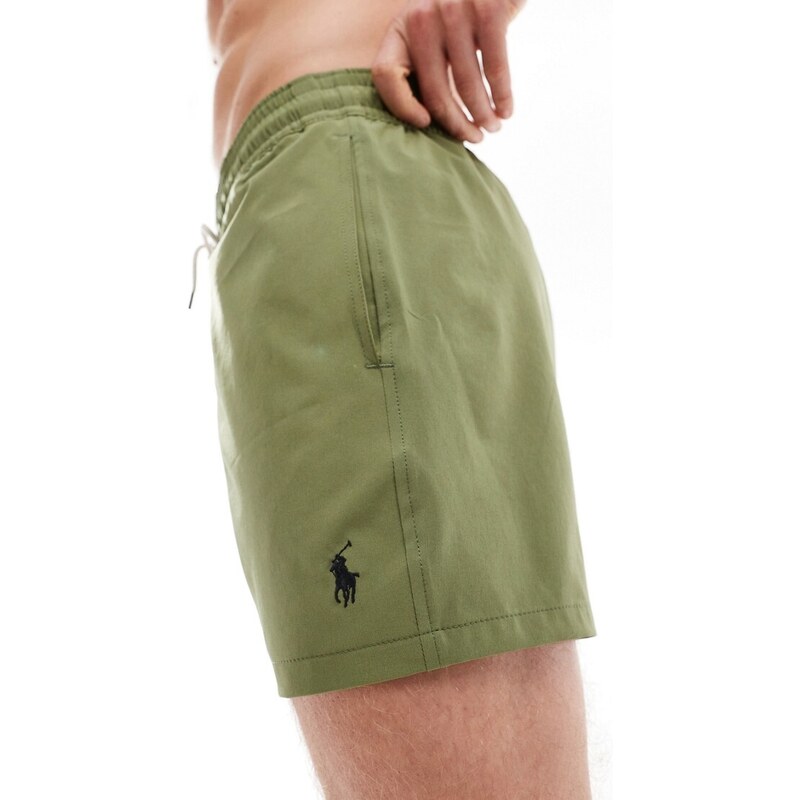 Polo Ralph Lauren - Traveler Icon - Pantaloncini da bagno slim taglio medio con logo verde medio