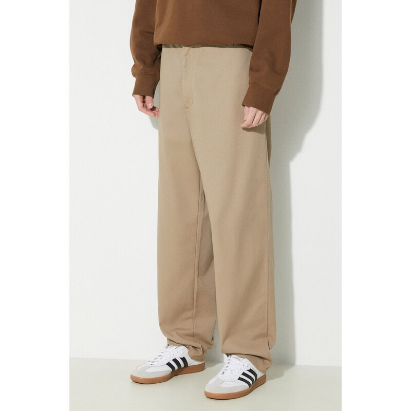 Carhartt WIP pantaloni Calder Pant uomo colore beige I030473.8Y02