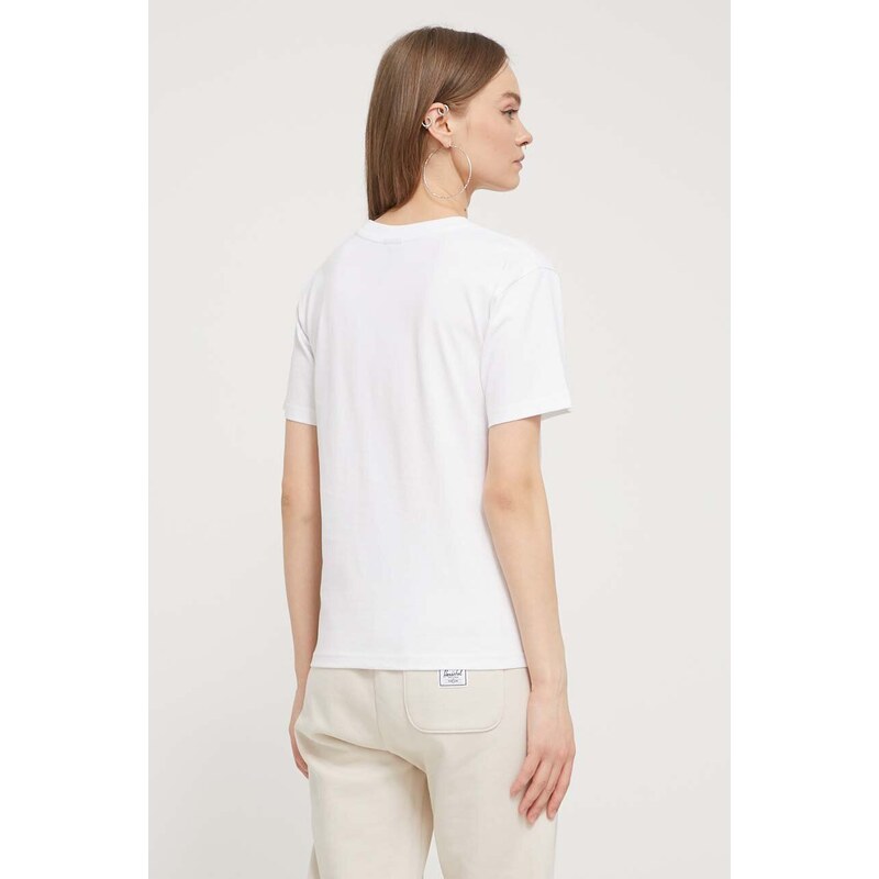 Herschel t-shirt in cotone donna colore bianco