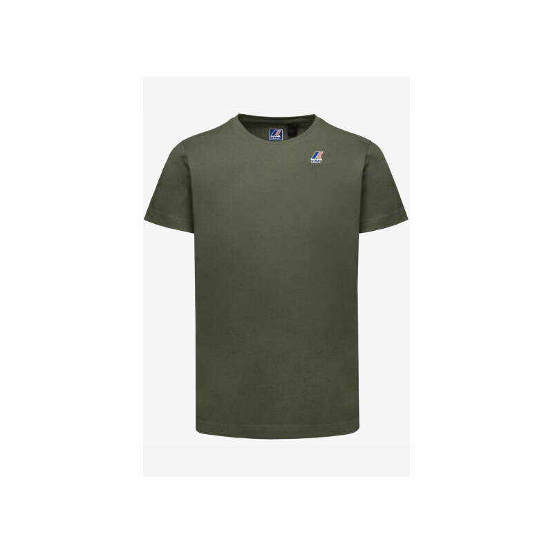 T-shirt uomo a maniche corte verde militare le vrai edouard k-way s