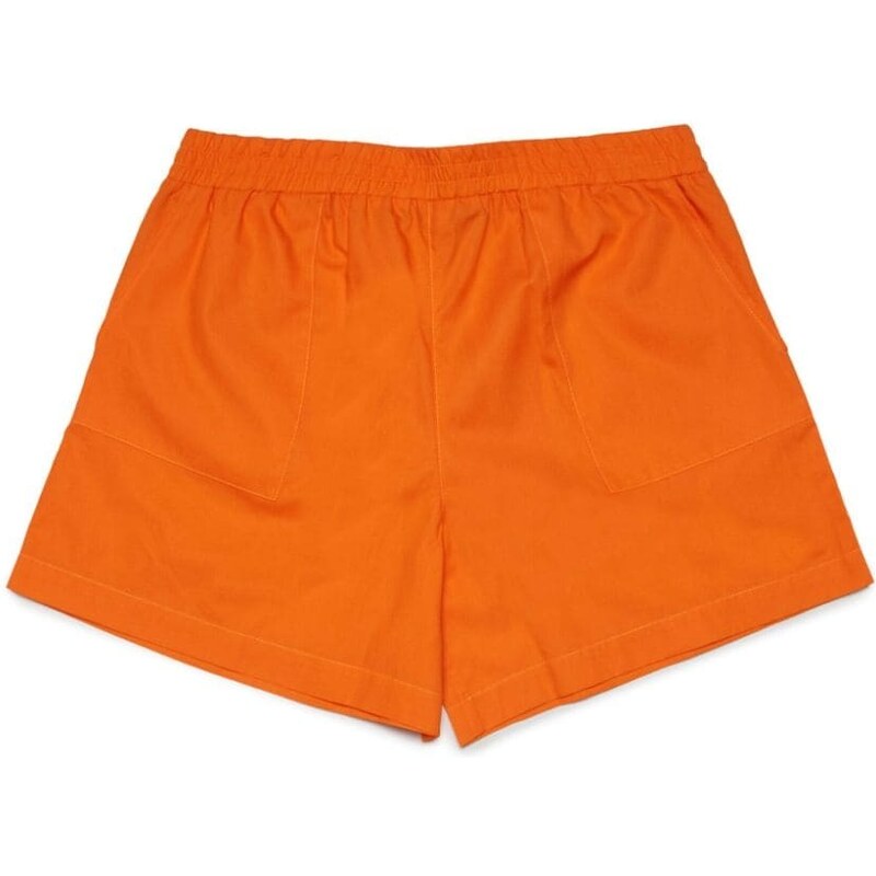 MAX&CO. KIDS Short arancione logo ricamo