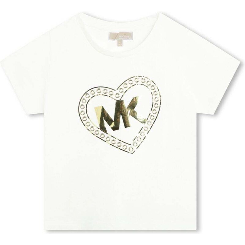 MICHAEL KORS KIDS T-shirt bianca logo heart
