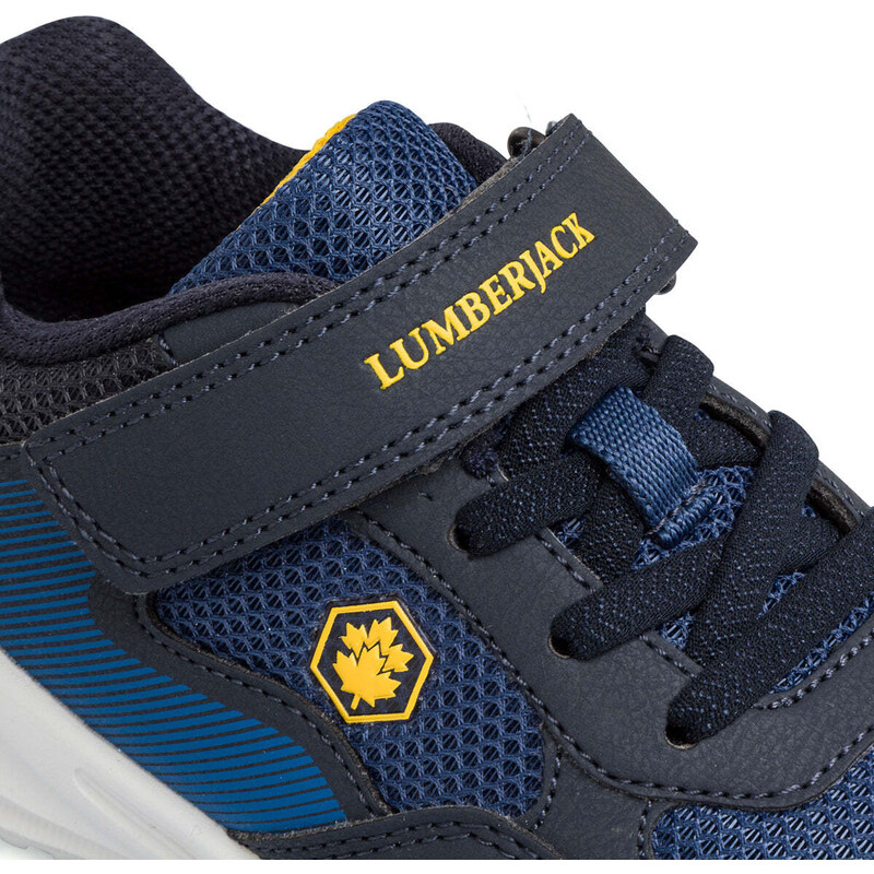 Sneakers blu navy da bambino con logo laterale Lumberjack Kidza PS