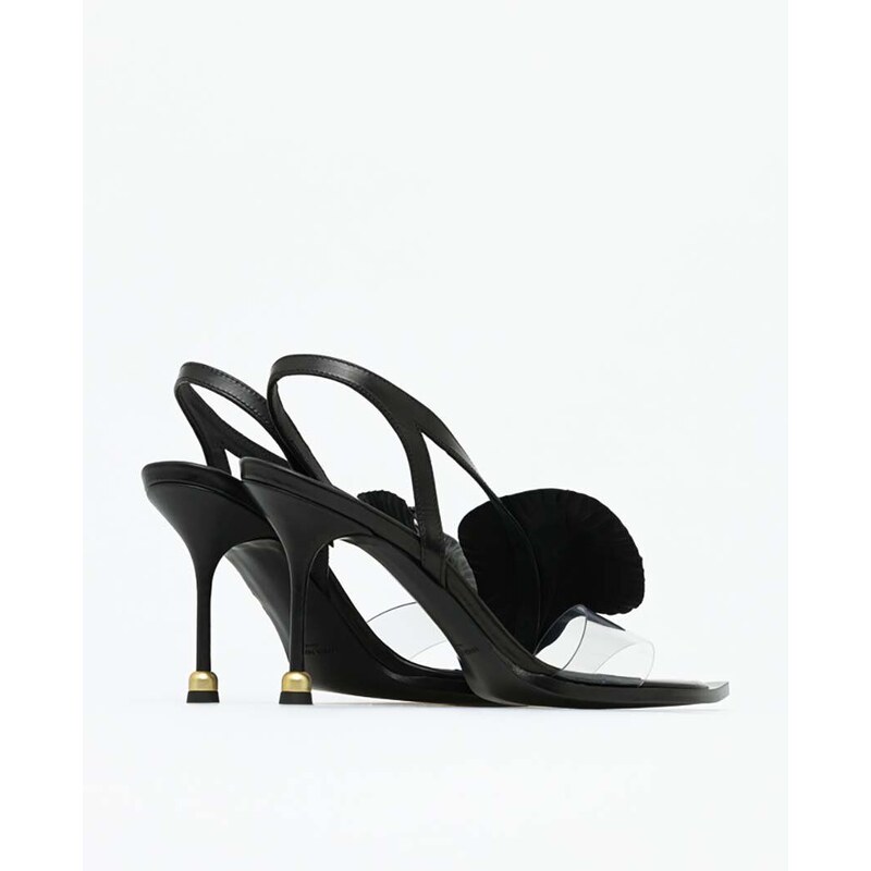Vanda Novak sandali in pelle Gloria colore nero