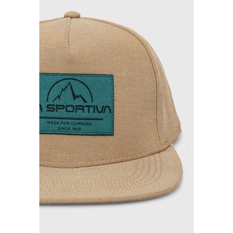 LA Sportiva berretto da baseball Flat colore marrone con applicazione