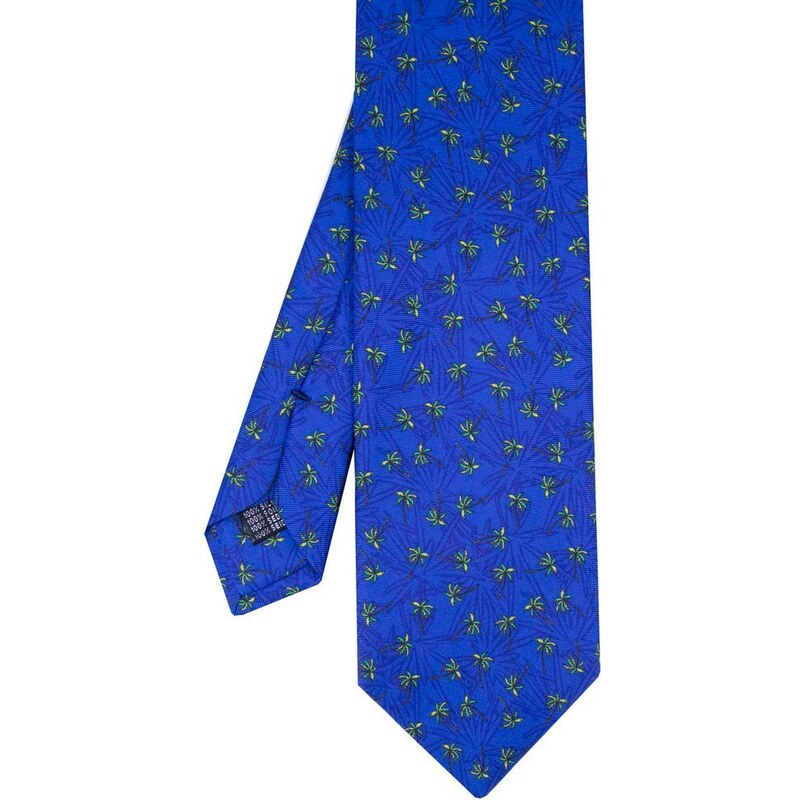 Cravatta Palme blu in seta - TU VARI - FEFE NAPOLI 15217980101 - C