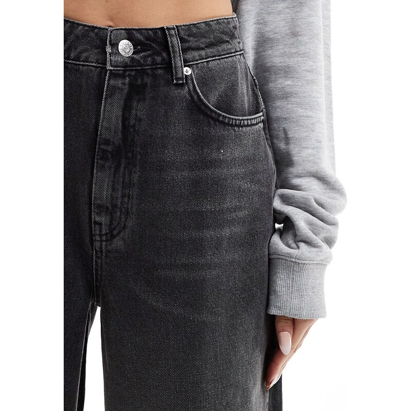 Miss Selfridge - Jeans larghi lavaggio nero