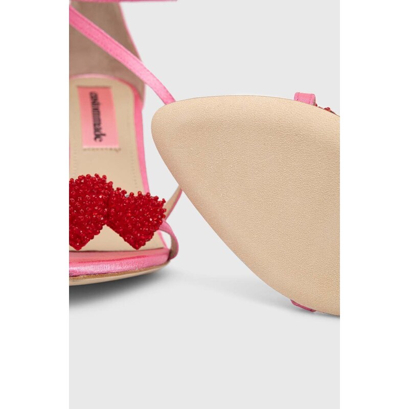 Custommade sandali Amy Satin Heart colore rosa 000401098