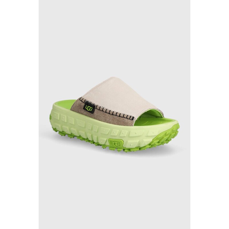 UGG ciabatte slide in camoscio Venture Daze Slide donna colore verde 1152680