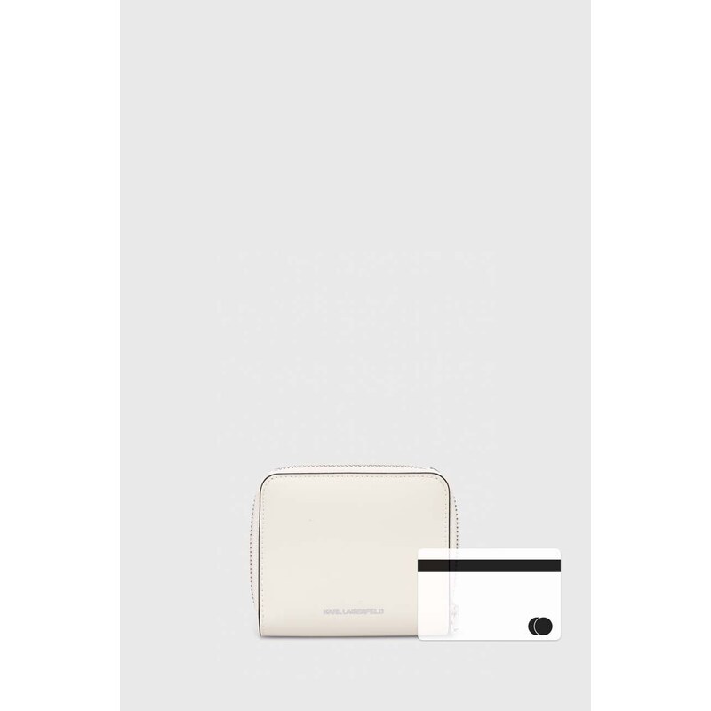 Karl Lagerfeld portafoglio in pelle donna colore bianco