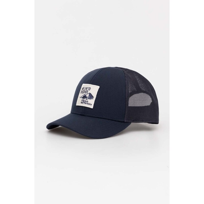 Jack Wolfskin berretto da baseball Brand colore blu navy
