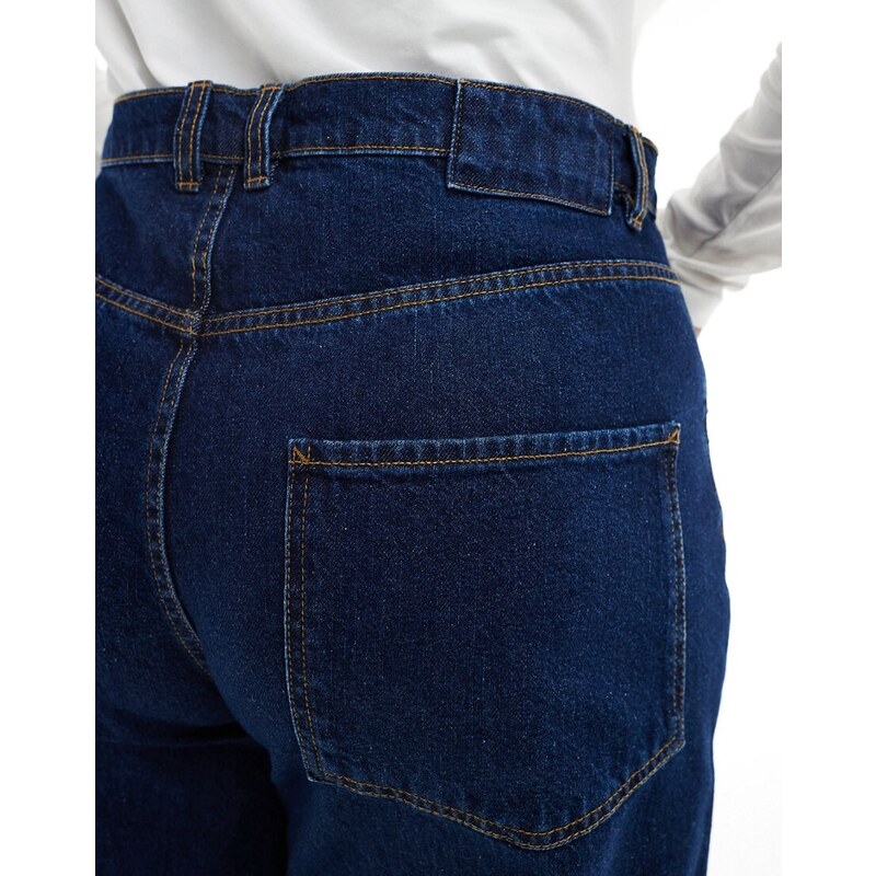 ASOS Curve ASOS DESIGN Curve - Jeans larghi blu inchiostro con risvolto ampio