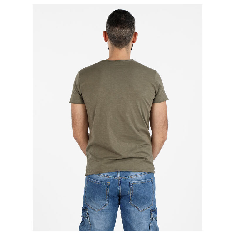 Ange Wear T-shirt Girocollo Da Uomo In Cotone Manica Corta Verde Taglia Xl