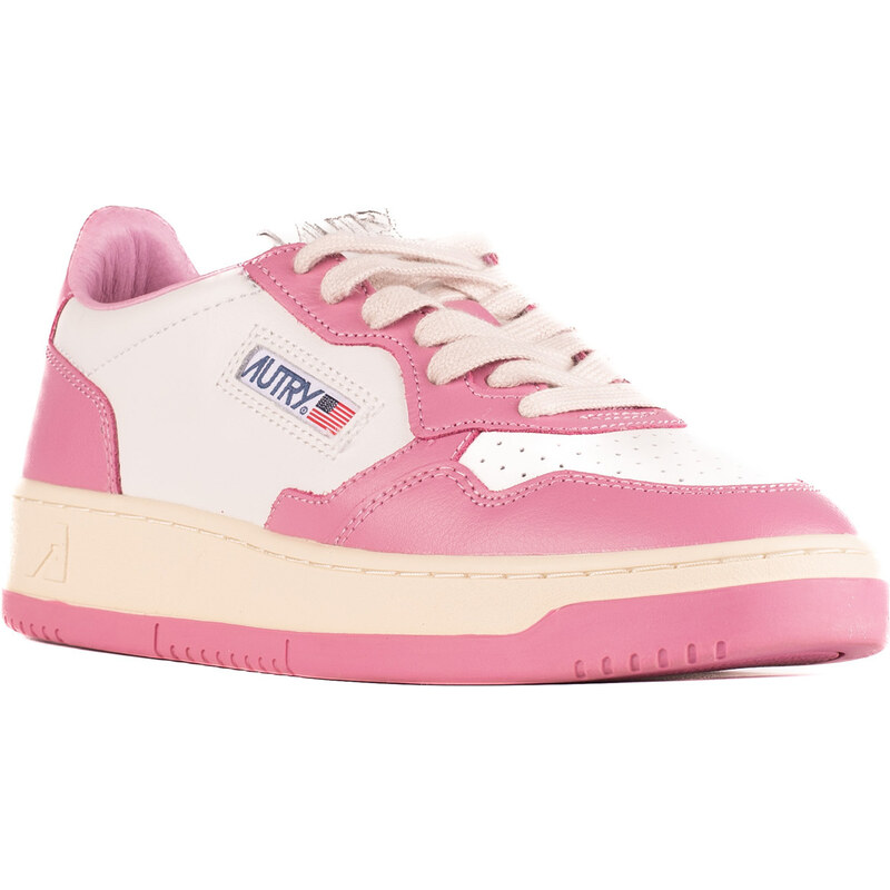 Autry Sneakers in pelle bicolore rosa e bianco