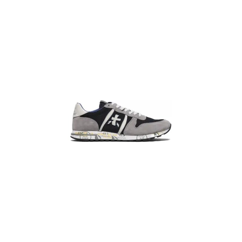 Ami Alexandre Mattiussi Sneakers In Tessuto E Suede Con Logo In