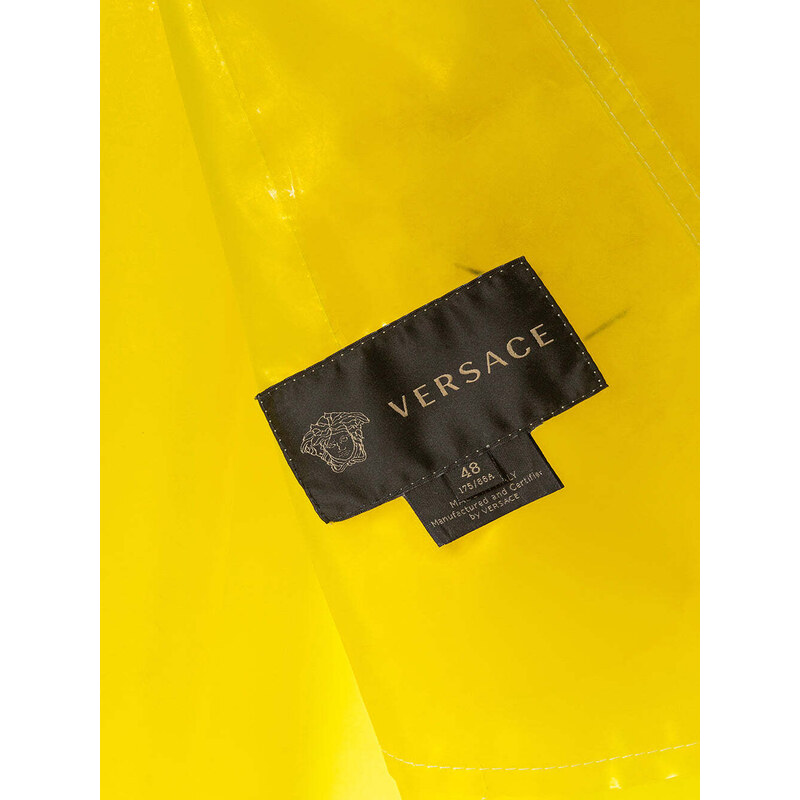 Trench Trasparente in Pvc Versace 48 Giallo 2000000015408