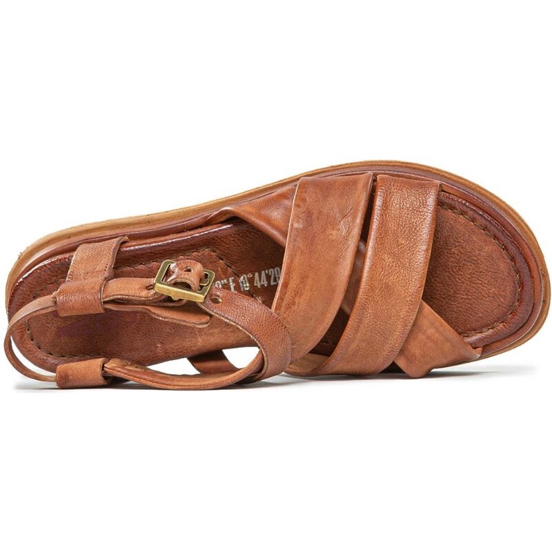 A.S.98 sandalo SPOON in cuoio calvados