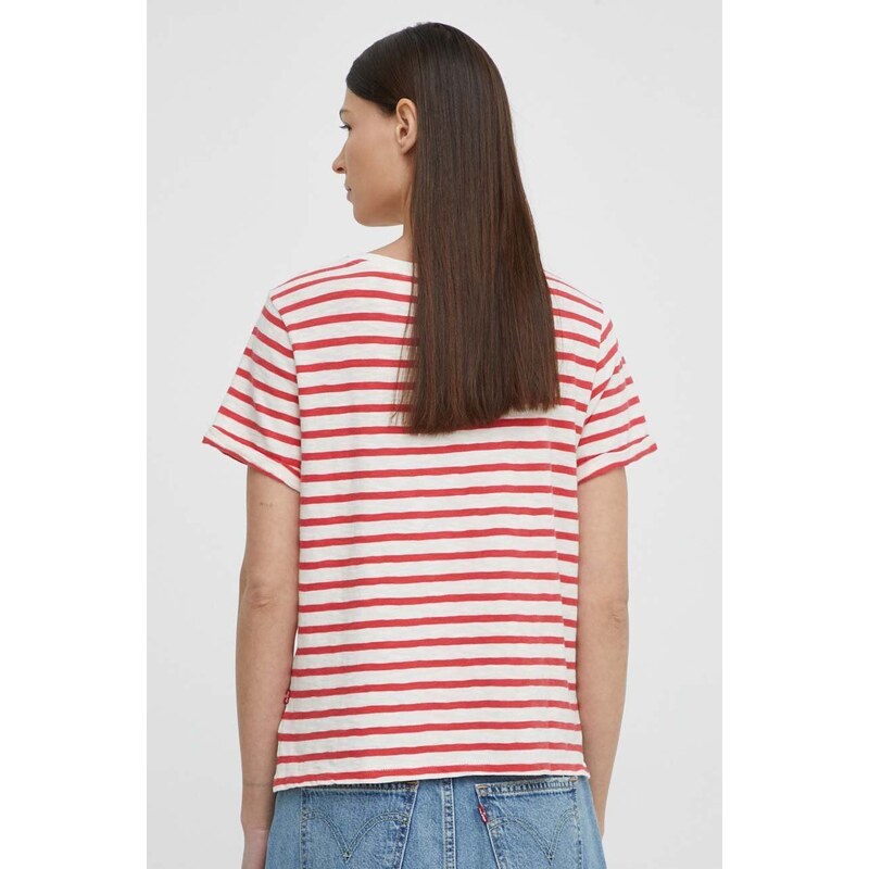 Levi's t-shirt in cotone donna colore rosso