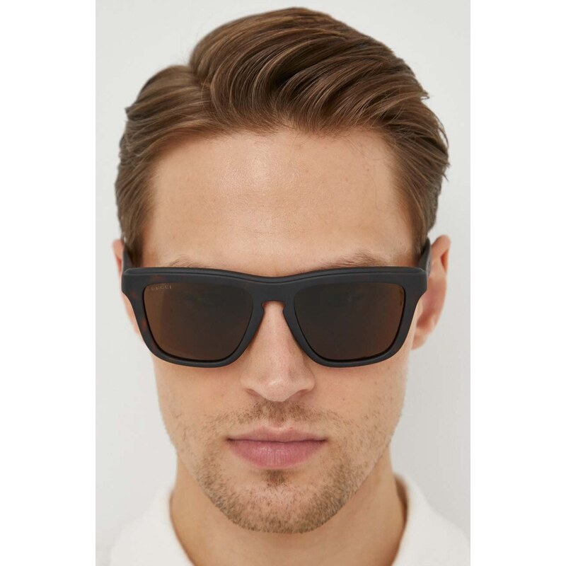 Gucci occhiali da sole uomo colore marrone