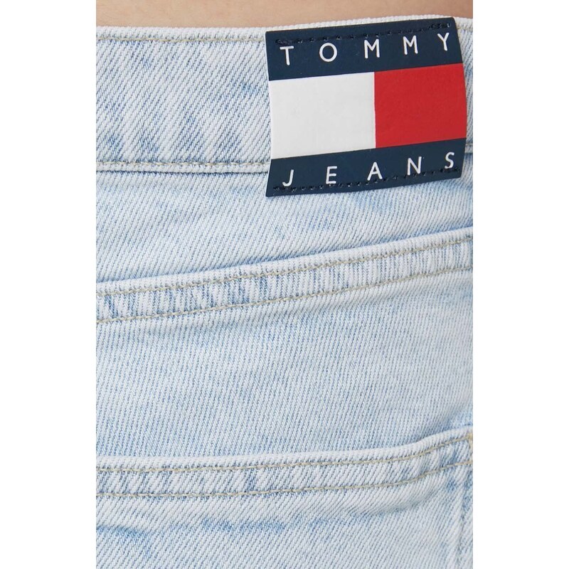Tommy Jeans pantaloncini di jeans donna colore blu