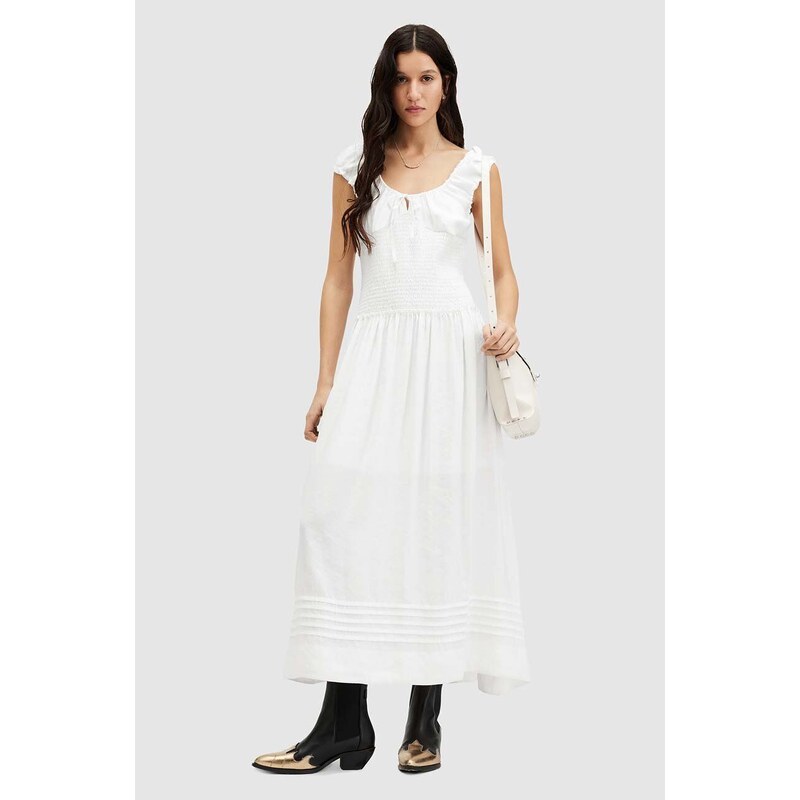 AllSaints vestito ELIZA MAXI DRESS colore bianco W204DA