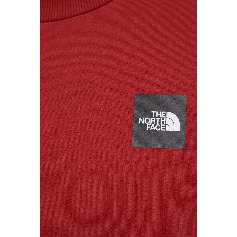 The North Face felpa in cotone uomo colore rosso NF0A87EBPOJ1