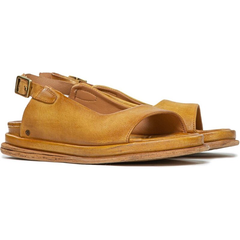 A.S.98 sandalo SPOON in pelle gialla