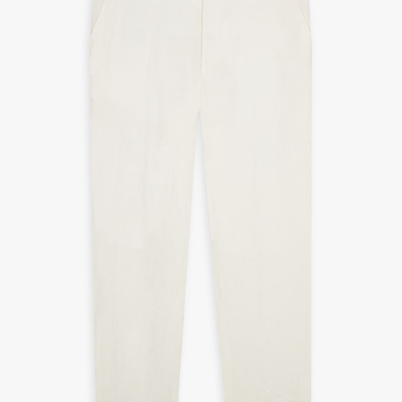 Brooks Brothers Pantalone bianco in lino - male Pantaloni Bianco 32